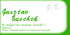 gusztav buschek business card